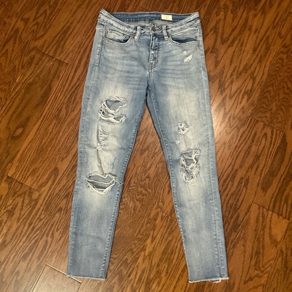 bridge by gly mid-rise ankle skinny denim jeans size 26